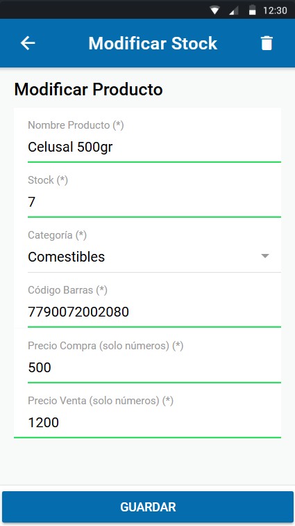 App Stock Kiosco editar