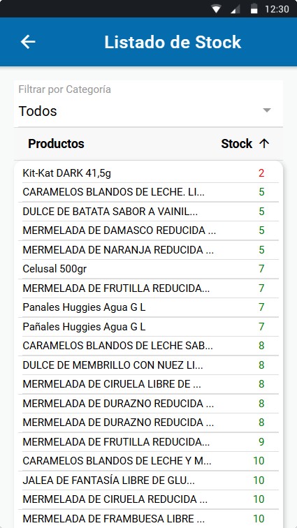 App android para kiosco control de stock